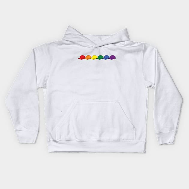 Pride Hats Kids Hoodie by ellenhenryart